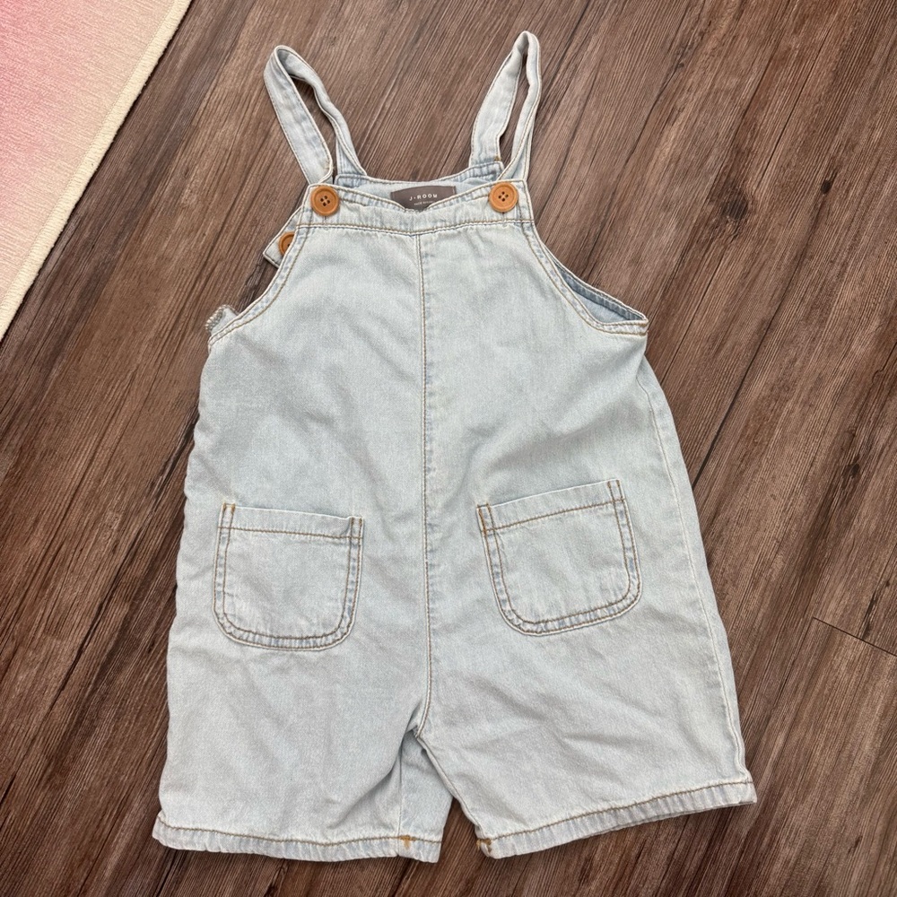 Brix + Beck Blue Denim Overalls - 3-5t